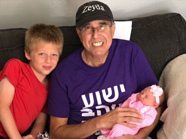 Don with his grandchildren - years after his widowmaker heart attack